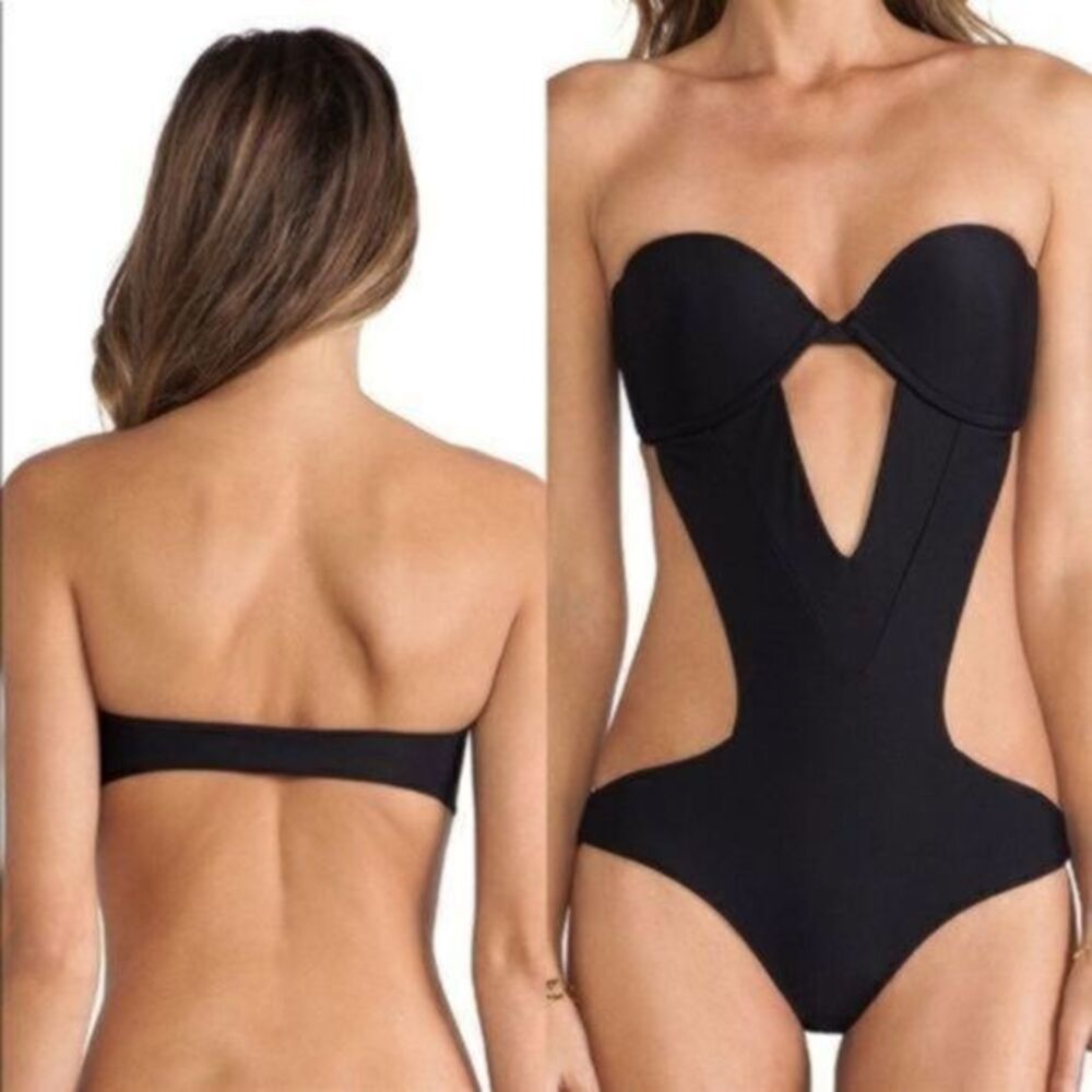 New Mikoh Durban Strapless bandeau Mokini  in TEAL blue size Med